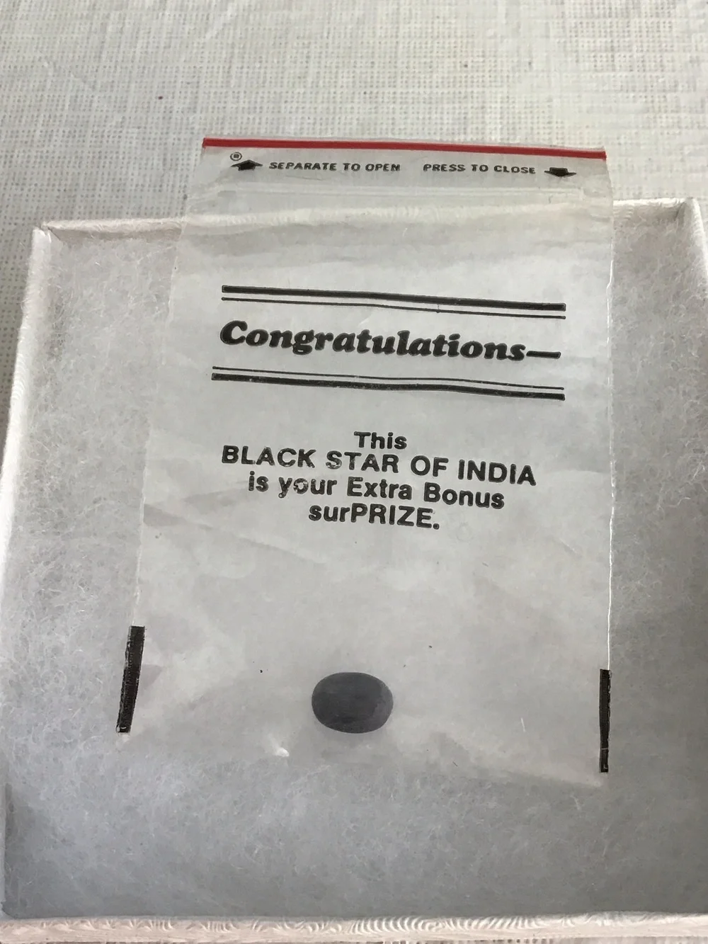 Congratulations Black Star of India pendant Stone ##